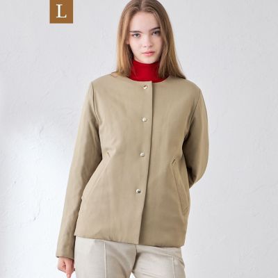 L】ウールライクノーカラーパデッドショートコート | MACKINTOSH 