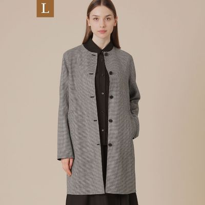 ＜MACKINTOSH LONDON L (Women/大きいサイズ)＞【Ｌ】ライトウールリバーノーカラーコート