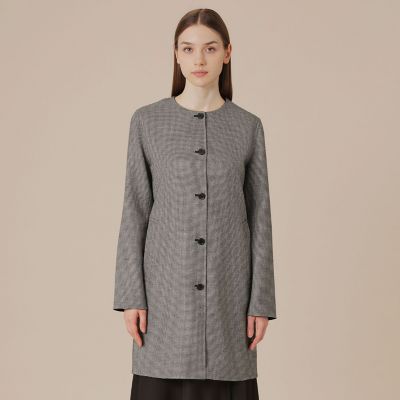 L】ライトウールリバーノーカラーコート | MACKINTOSH LONDON L
