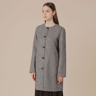 L】ライトウールリバーノーカラーコート | MACKINTOSH LONDON L