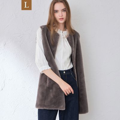 MACKINTOSH LONDON L (Women/大きいサイズ)/マッキントッシュ ロンドンＬ 【Ｌ】ファーコンビニットロングジレ