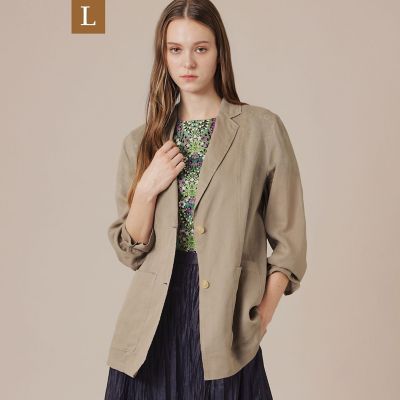 ＜MACKINTOSH LONDON L (Women/大きいサイズ)＞【ｅｃｌａｔ５月号掲載】【Ｌ】シアーコットンドビージャケット