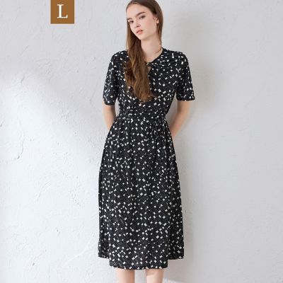 美品●マッキントッシュロンドン ジオメトリックシーププリントワンピース 40 L】ジオメトリックプリントワンピース | MACKINTOSH LONDON L (Women