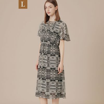 ＜MACKINTOSH LONDON L (Women/大きいサイズ)＞【Ｌ】ダイヤボーダープリントワンピース