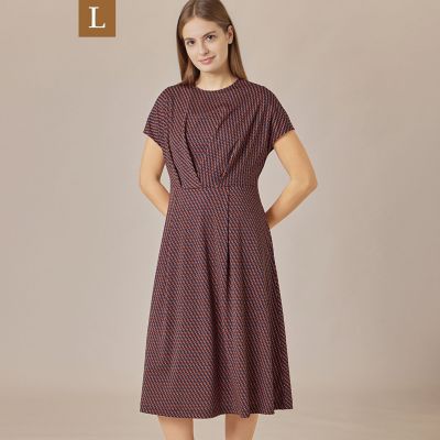 ＜MACKINTOSH LONDON L (Women/大きいサイズ)＞【Ｌ】チルトスクエアプリントワンピース