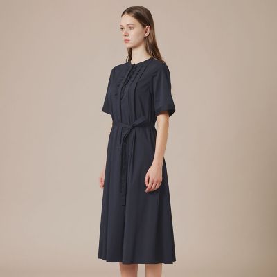 eclat5月号掲載】【L】コットンナイロンストレッチワンピース