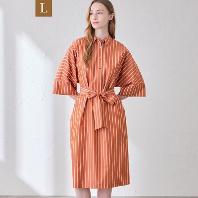 L】コットンタイプライターストライプワンピース | MACKINTOSH LONDON