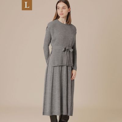 ＜MACKINTOSH LONDON L (Women/大きいサイズ)＞【Ｌ】グラデーションリブホールガーメントワンピース