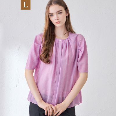 L】コットンシアーサッカーブラウス | MACKINTOSH LONDON L (Women