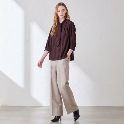 L】コットンコンフィボウタイブラウス | MACKINTOSH LONDON L (Women