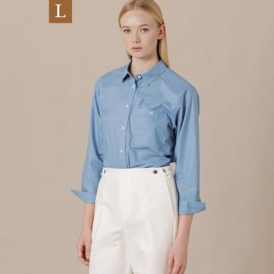 ＜MACKINTOSH LONDON L (Women/大きいサイズ)＞【Ｌ】シャンブレーローンシャツ