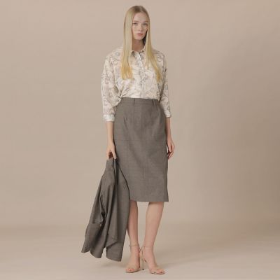 L】【BIBURY FLOWER】エッチングバイブリーブラウス