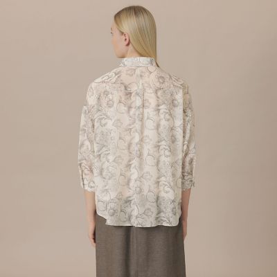 L】【BIBURY FLOWER】エッチングバイブリーブラウス