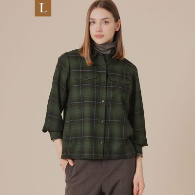 ＜MACKINTOSH LONDON L (Women/大きいサイズ)＞【Ｌ】ウォッシャブルウールビエラブラウス