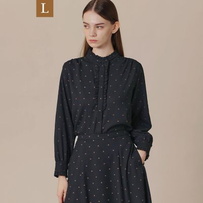 ＜MACKINTOSH LONDON L (Women/大きいサイズ)＞【Ｌ】Ｍドットプリントブラウス