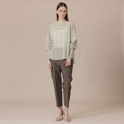 L】マーブルストライプブラウス | MACKINTOSH LONDON L (Women/大きい