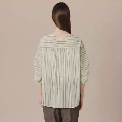 L】マーブルストライプブラウス | MACKINTOSH LONDON L (Women/大きい