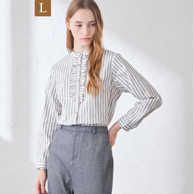 L】ラメストライプブラウス | MACKINTOSH LONDON L (Women/大きい 
