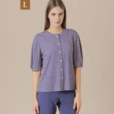 ＜MACKINTOSH LONDON L (Women/大きいサイズ)＞【Ｌ】チルトスクエアプリントブラウス