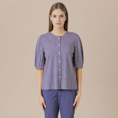 L】チルトスクエアプリントブラウス | MACKINTOSH LONDON L (Women