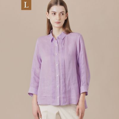 ＜MACKINTOSH LONDON L (Women/大きいサイズ)＞【Ｌ】シアーラミーシャツ