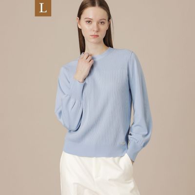 ＜MACKINTOSH LONDON L (Women/大きいサイズ)＞【Ｌ】リブブロッキングニットプルオーバー