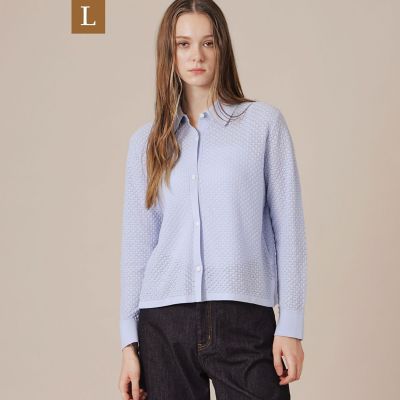＜MACKINTOSH LONDON L (Women/大きいサイズ)＞【ｅｃｌａｔ５月号掲載】【Ｌ】レースニットシャツ
