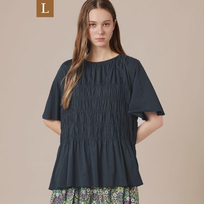 ＜MACKINTOSH LONDON L (Women/大きいサイズ)＞【Ｌ】シャーリングティアードプルオーバー