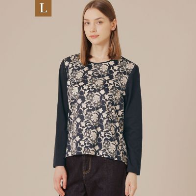 ＜MACKINTOSH LONDON L (Women/大きいサイズ)＞【Ｌ】【ＢＩＢＵＲＹ　ＦＬＯＷＥＲ】オータムバイブリーコンビプルオーバー