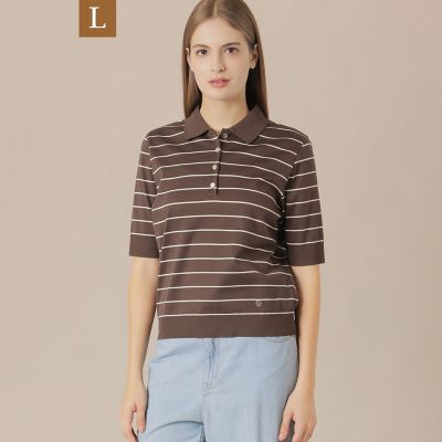 ＜MACKINTOSH LONDON L (Women/大きいサイズ)＞【Ｌ】シルケットフライスポロシャツ