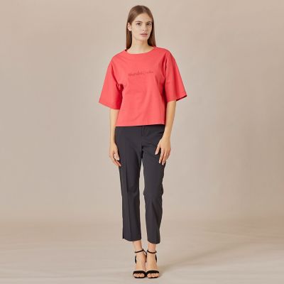 ★新品・未使用　マッキントッシュロンドン　ベア天竺レディース半袖Tシャツ　ブルー L】ソリッドカラーベア天竺プルオーバー | MACKINTOSH LONDON L
