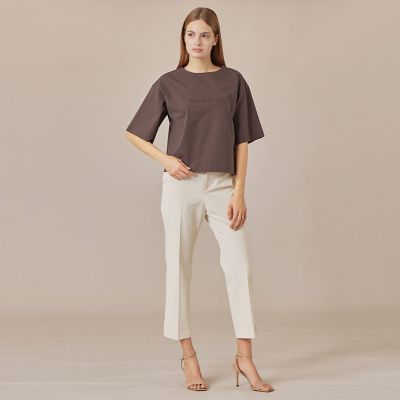 ★新品・未使用　マッキントッシュロンドン　ベア天竺レディース半袖Tシャツ　ブルー L】ソリッドカラーベア天竺プルオーバー | MACKINTOSH LONDON L