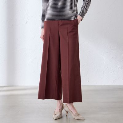 L】スムースサキソニーワイドクロップドパンツ | MACKINTOSH LONDON L