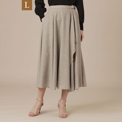 ＜MACKINTOSH LONDON L (Women/大きいサイズ)＞【Ｌ】ポリエステルウールビエラスカート