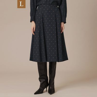 ＜MACKINTOSH LONDON L (Women/大きいサイズ)＞【Ｌ】Ｍドットプリントスカート