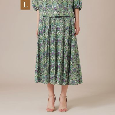 ＜MACKINTOSH LONDON L (Women/大きいサイズ)＞【Ｌ】ボタニカルウォールプリントスカート