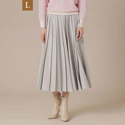 ＜MACKINTOSH LONDON L (Women/大きいサイズ)＞【Ｌ】ハンマーサテンプリーツスカート