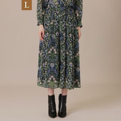 ＜MACKINTOSH LONDON L (Women/大きいサイズ)＞【Ｌ】ボタニカルウォールプリントスカート