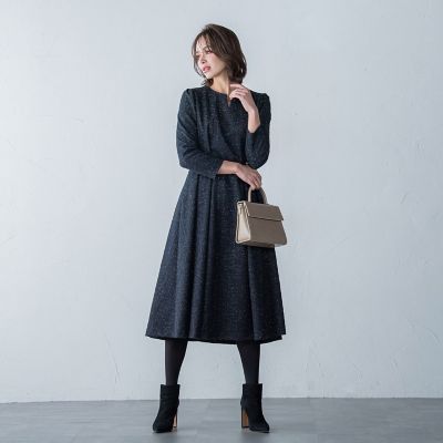 ラメツイードジャージワンピース | Viaggio Blu (Women