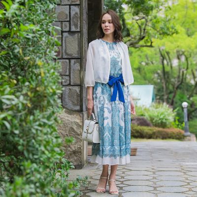 ペイズリープリントワンピース≪手洗い可能≫