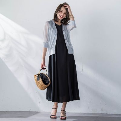 Viaggio Blu ドライシアーシャンブレーワンピース ドライシアーシャンブレーワンピース≪洗濯機で洗える