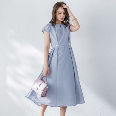 Viaggio Blu (Women)/ビアッジョブルー シアーサッカーワンピース≪洗濯機で洗える≫