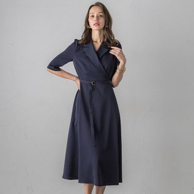 BLUE LABEL ブルーレーベル アクティブストレッチツイルワンピース トリアセテートストレッチツイルワンピース | Viaggio Blu (Women