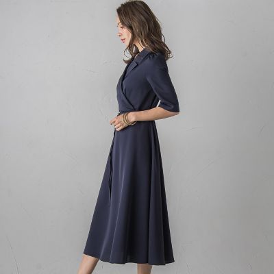 トリアセテートストレッチツイルワンピース | Viaggio Blu (Women