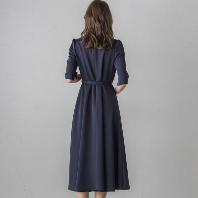 トリアセテートストレッチツイルワンピース | Viaggio Blu