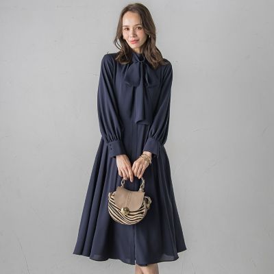 ボウタイワンピース≪手洗い可能≫ | Viaggio Blu (Women)/ビアッジョ