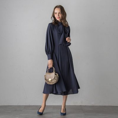 ボウタイワンピース≪手洗い可能≫ | Viaggio Blu (Women)/ビアッジョ