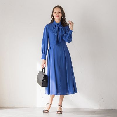 ボウタイワンピース≪手洗い可能≫ | Viaggio Blu (Women)/ビアッジョ