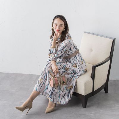 馬具プリントワンピース≪手洗い可能≫ | Viaggio Blu (Women