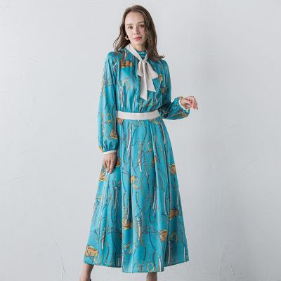 馬具プリントワンピース≪手洗い可能≫ | Viaggio Blu (Women